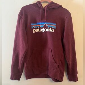 Patagonia Uprisal Hoodie Women’s Medium Maroon Organic Cotton Logo Sweatshirt